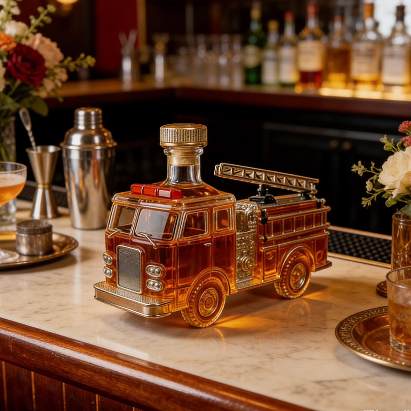 Liquor Bottle 300ml Fire Truck - đánh giá và giá Home Bar And Cabinet