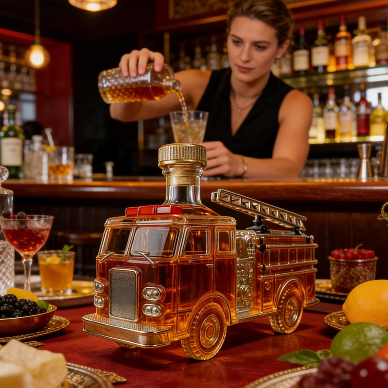 Liquor Bottle 300ml Fire Truck - đánh giá và giá Home Bar And Cabinet