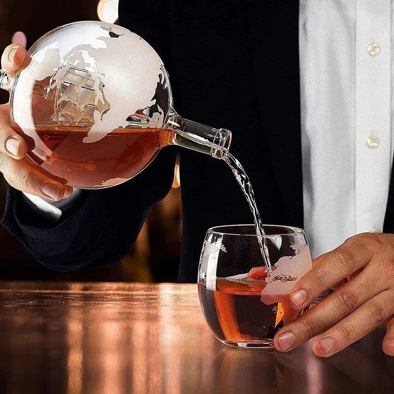 850Ml Whiskey Globe Decanter S - đánh giá và giá Decanter Globe Set