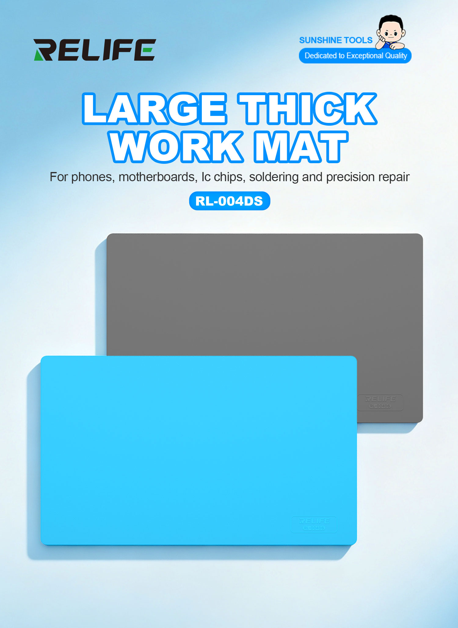 RELIFE RL-004DS 300x500mm Larg - đánh giá và giá Bar Mat Rubber