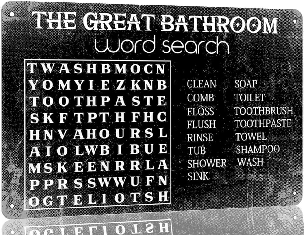 The Great Bathroom Word Search - đánh giá và giá Home Bar Word