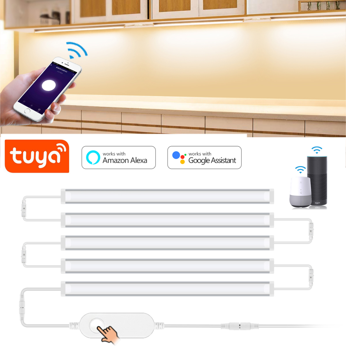 1-5 Pcs Kitchen Tuya Smart LED - đánh giá và giá Home Bar And Cabinet