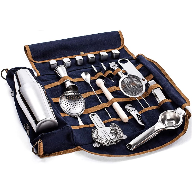 22-piece bartender kit: 800ml  - đánh giá và giá Boston Shaker Set