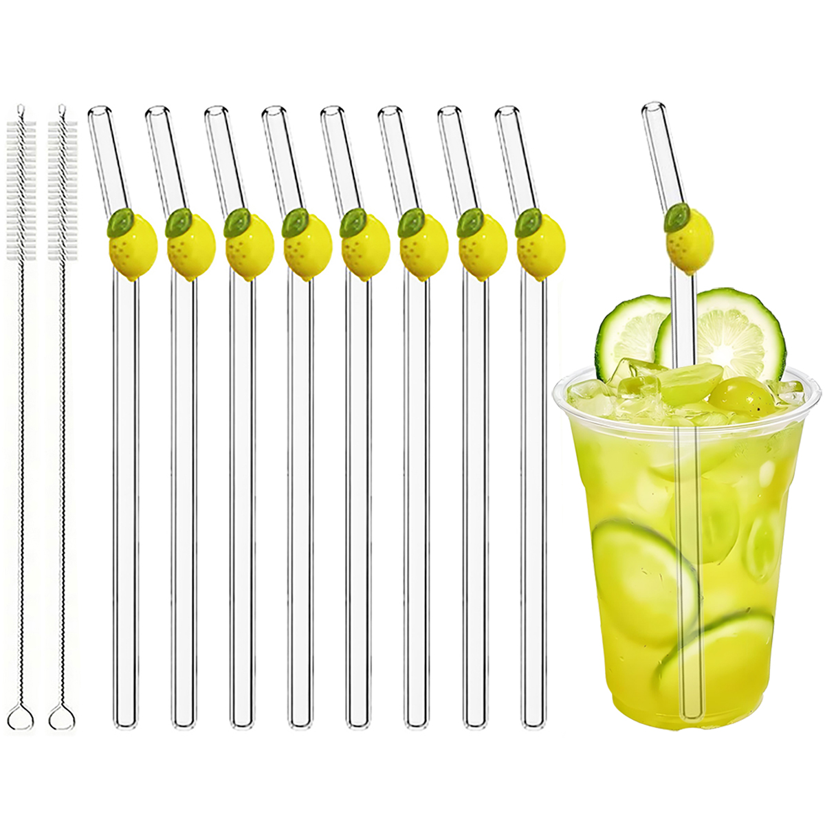 200*8mm Drinking Straw Set wit - đánh giá và giá Home Bar Set