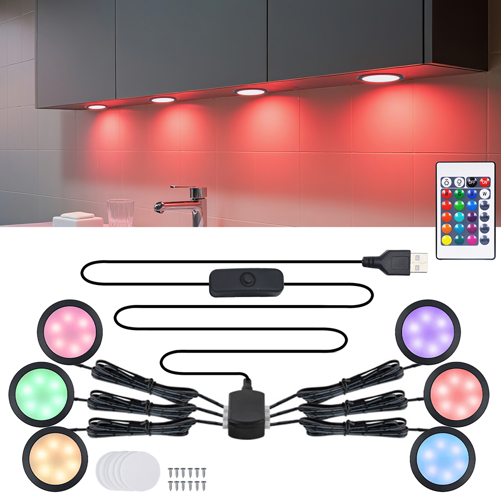 1/2/4/6 Lamp RGB LED Under Cab - đánh giá và giá Home Bar And Cabinet