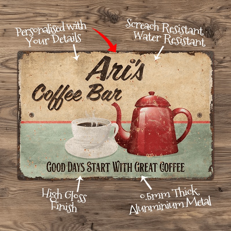 CIFbuy Custom Text Metal Coffe - đánh giá và giá Home Bar Signs