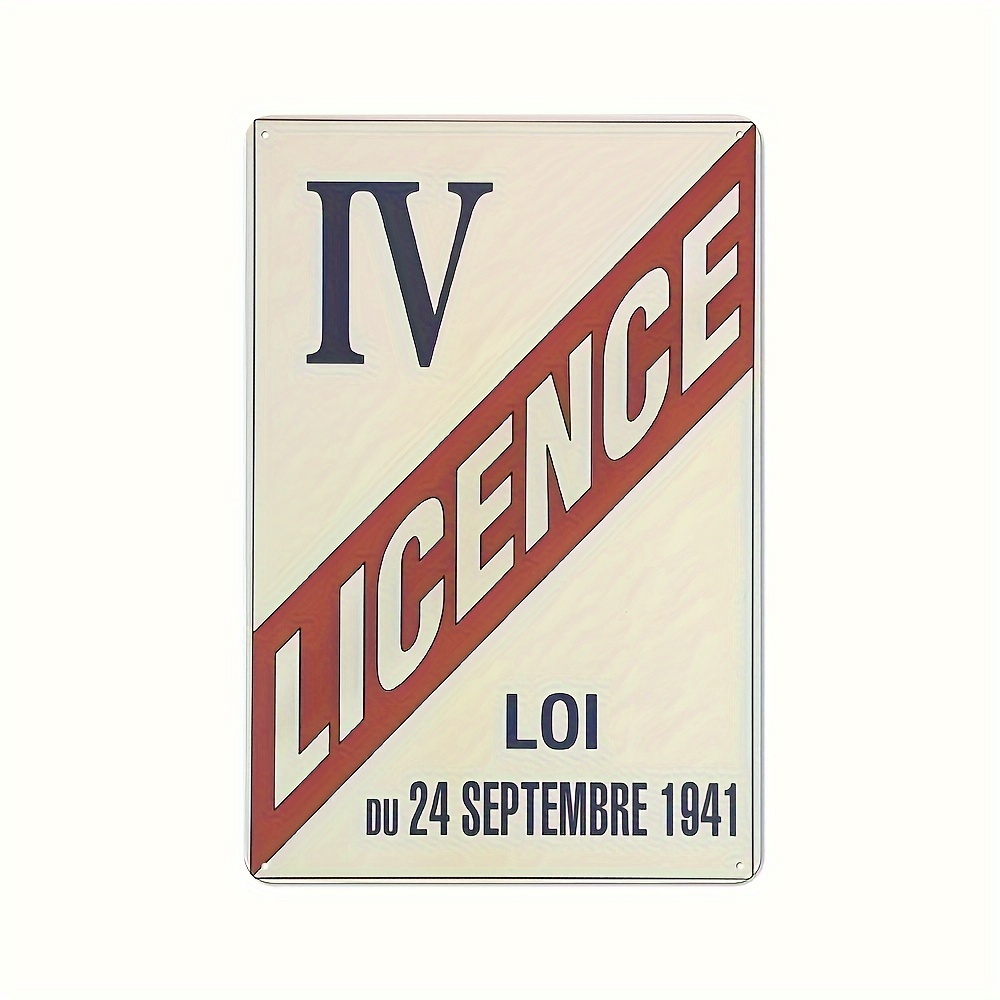 French Alcohol Law Metal Sign  - đánh giá và giá Home Bar Accessories