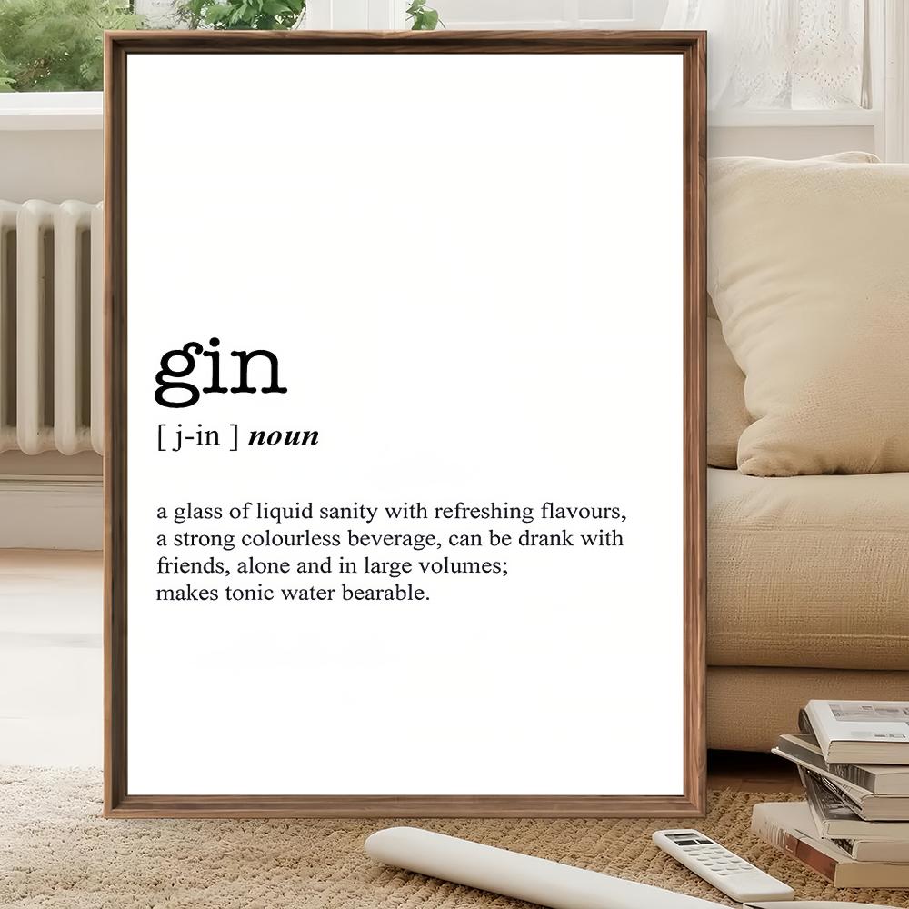 GIN Word Definition HD Wall Ar - đánh giá và giá Home Bar Word
