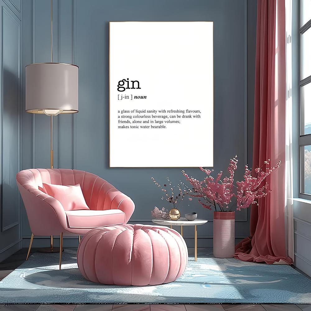 GIN Word Definition HD Wall Ar - đánh giá và giá Home Bar Word