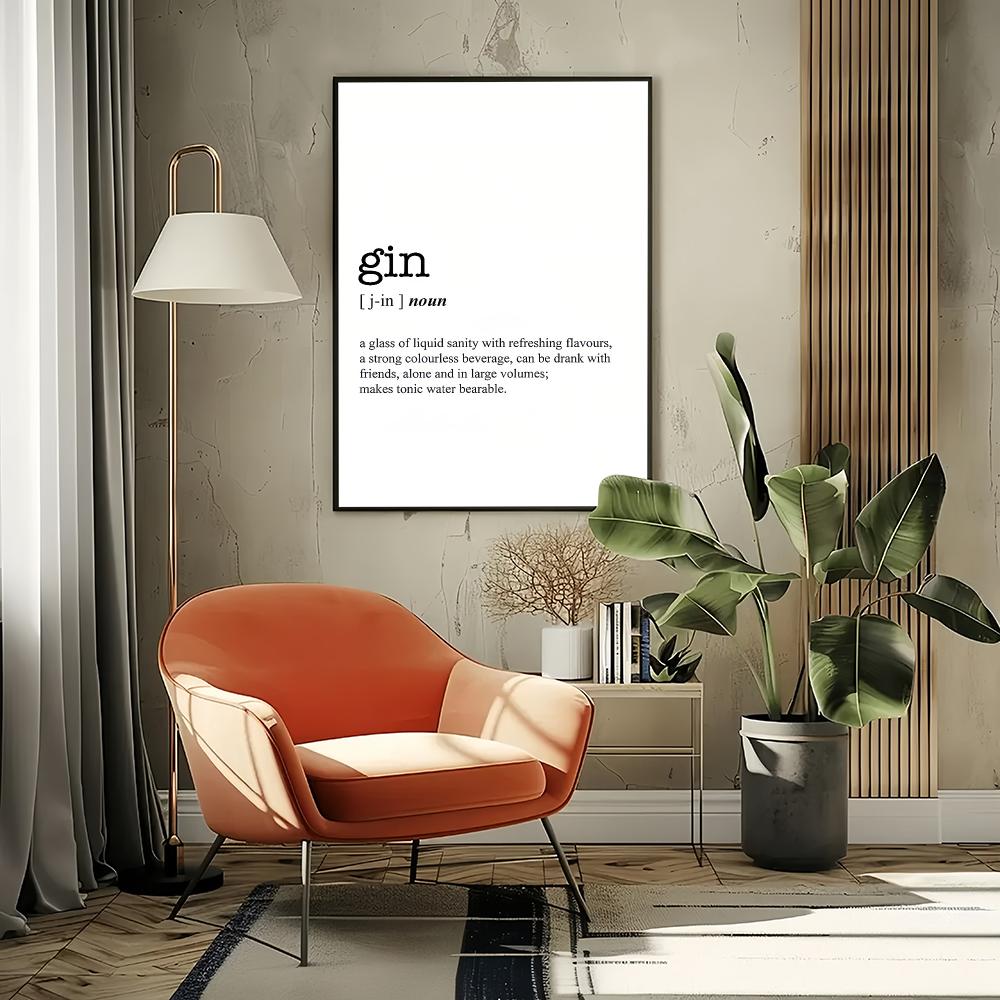 GIN Word Definition HD Wall Ar - đánh giá và giá Home Bar Word