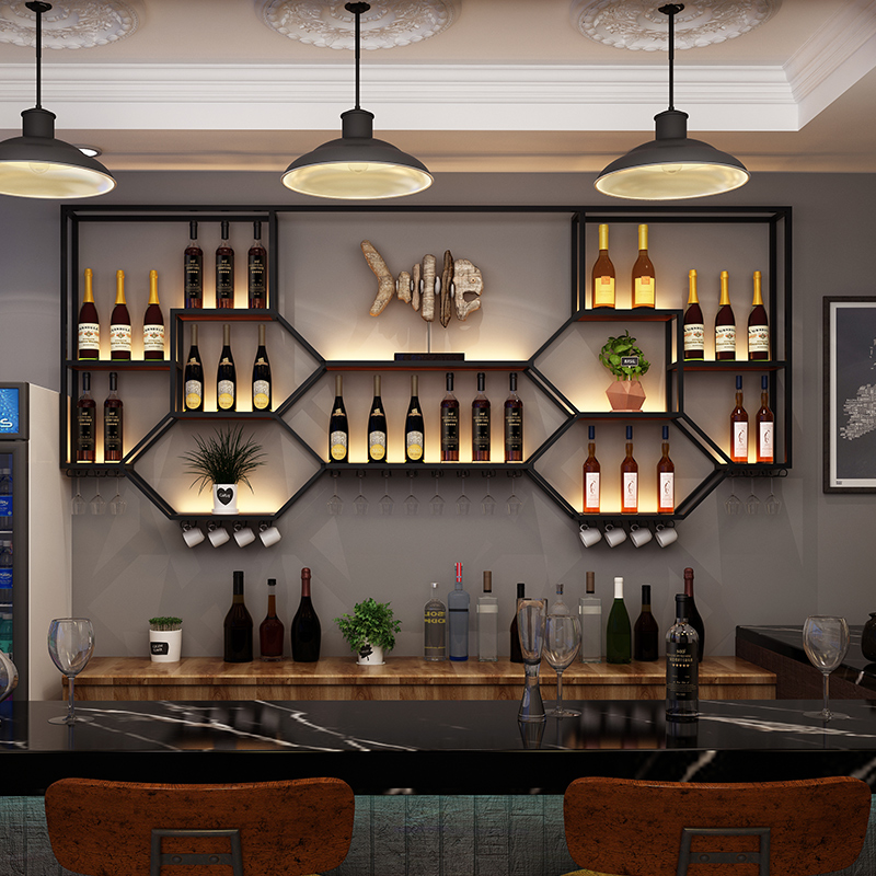 Metal Shelves Wine Cabinet Liv - đánh giá và giá Home Bar And Cabinet